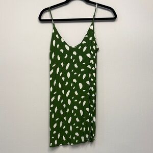 Reformation Green and White Spotted Women's Top